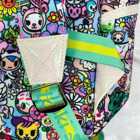 Tokidoki Flower Power Backpack Glitter Full Size Super Bloom Hippie Bag 2020 - Picture 6 of 12